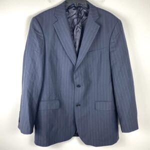 Brooks Brothers Jacket Sports Coat 41 R Madison Fit Navy Pinstripe Wool